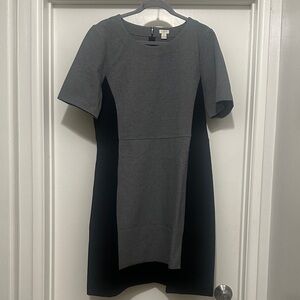 J. Crew Gray and Black Mini Dress